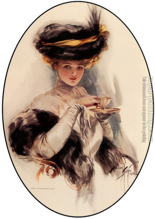 Harrison Fisher : Afternoon Tea Lady